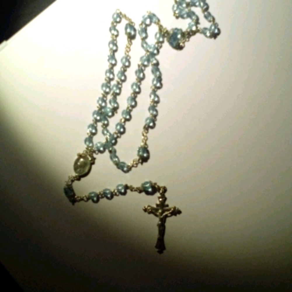 COPY - Rosary necklace and cross necklace